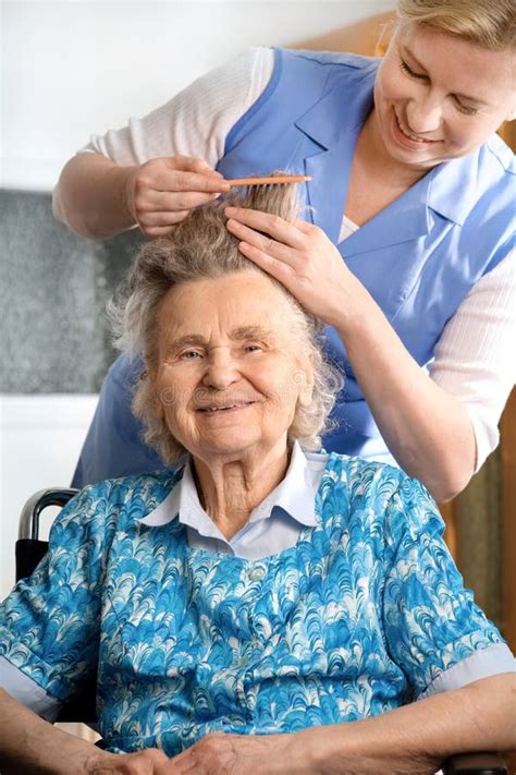Nursing Home Stock Photo Image Of Smile Hairdresser 14632838