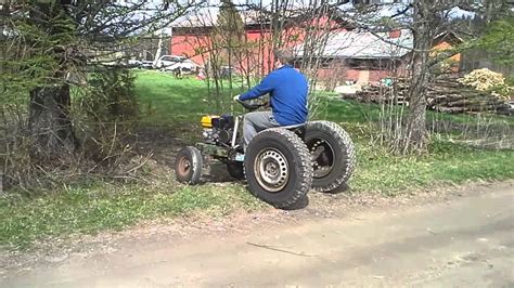 My Homemade Garden Tractor Part6 Driving Around Youtube