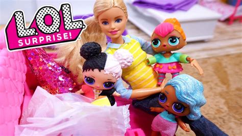 Barbie Helps Lol Surprise Dolls Throw A Birthday Party And Get Ready