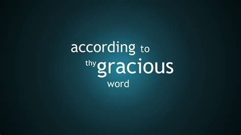 About the Song: According to Thy Gracious Word | New Scottish Hymns