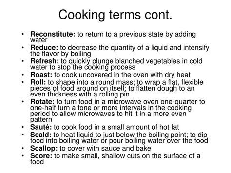 Ppt Cooking Terms Powerpoint Presentation Free Download Id6863436