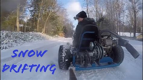 Riding The Two Speed Go Kart In The Snow Youtube