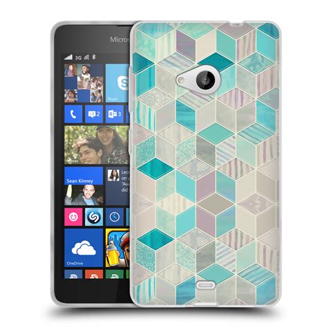 Official Micklyn Le Feuvre Hexagon Patterns Soft Gel Case For Microsoft