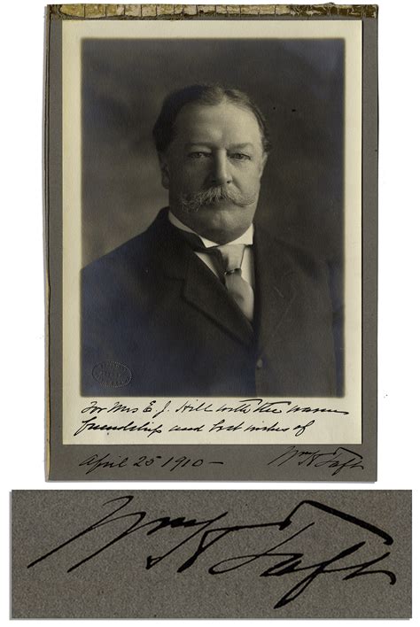 President William Howard Taft Autographed Photo 1910