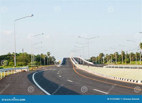 Paved Roads And Traffic Lines Stock Image Image Of Background Yellow
