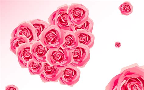Pink Rose Heart Wallpaper 27566 Baltana