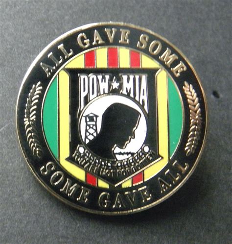 Pow Mia Vietnam War Vet Veteran Some Gave All Lapel Hat Pin Badge 1