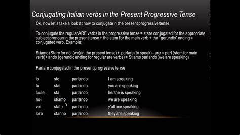Learning To Speak Italian Conjugating Regular Italian Verbs In The