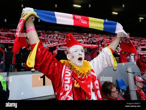 Mainz Fan In Carnival Costume Soccer Bundesliga Fsv Mainz 05 Vs