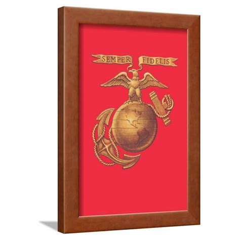 Us Marine Corps Logo Framed Print Wall Art