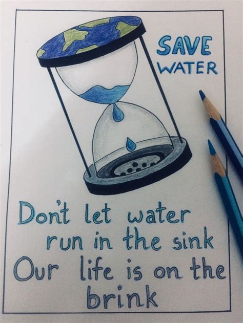 How to draw save water drawing poster on save water youtube. Save water poster | Save water poster drawing, Save water ...