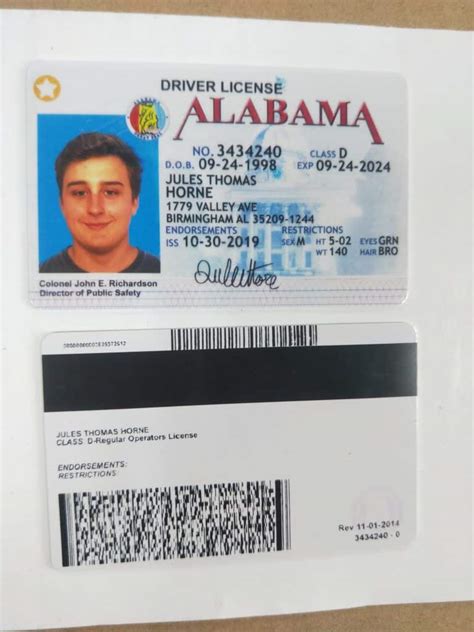 Alabama Driver License Psd Template Driving License Template