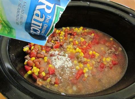 Just dump all the this crockpot taco soup makes perfect sense! Crock Pot Taco Soup - The Country Cook