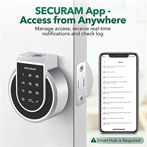 Securam Touch Fingerprint Smart Deadbolt Lock Keyless Entry Door Lock