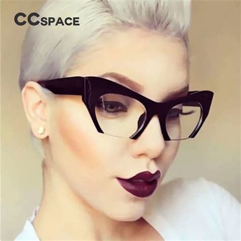 Cat Eye Glasses Glasses Optical Cat Eye Frames Designer Frame Eyewear Half Computer Ladies Brand