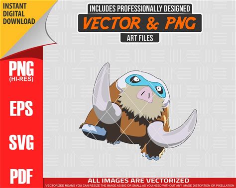 High Quality Pokemon Mamoswine Svg Png 300 Dpi Clipart 473 Etsy