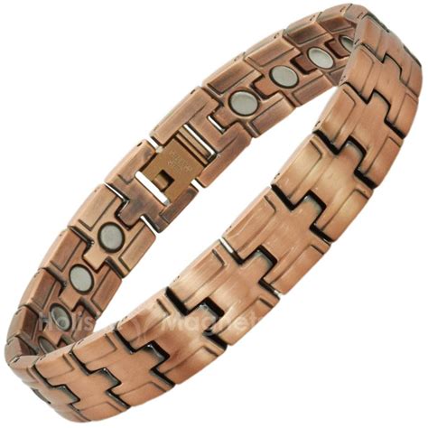 Mens Copper Clad Magnetic Bracelet Arthritis Joint Wrist Healing