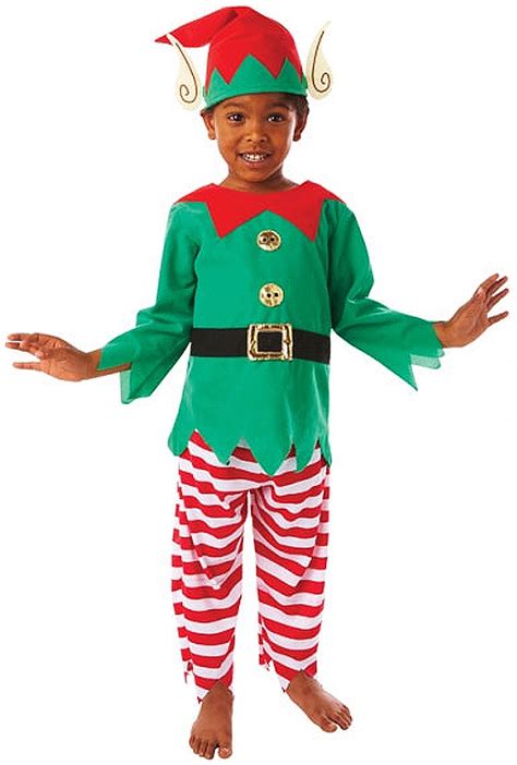 Elf Kids Santas Little Helper Christmas Fancy Dress Boys