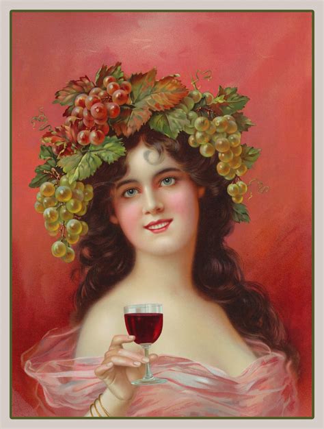 Woman Wine Glass Vintage Poster Free Stock Photo Public Domain Pictures