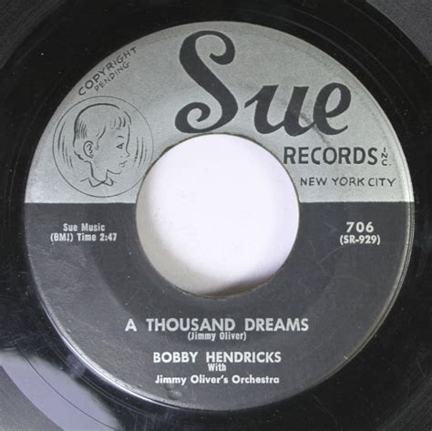Bobby Hendricks 45 Rpm A Thousand Dreams Itchy Twitchy Feeling Music