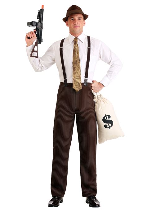 Mens Clyde Gangster Costume Robber Halloween Costume