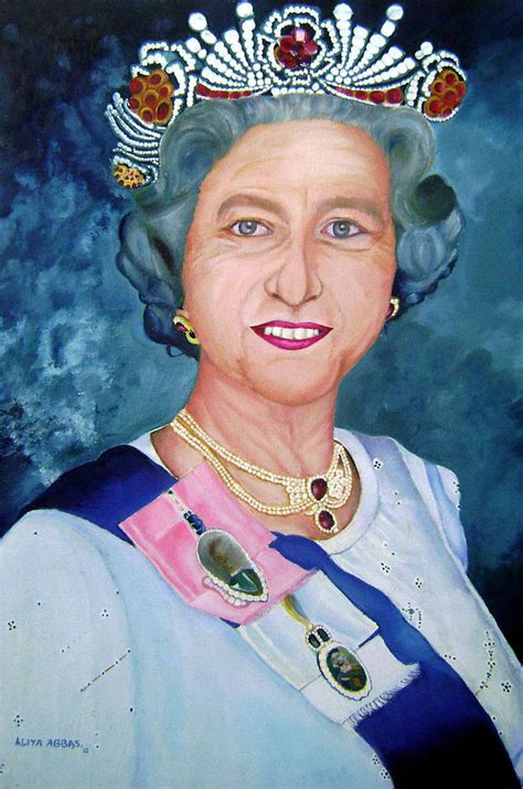 Queen Elizabeth Ii Painting By Aliya Abbas