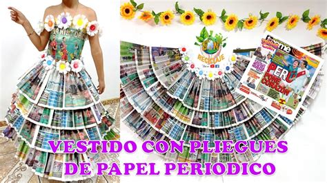 IncreÍble Idea Vestido👗de Reciclaje ♻️ Hecho Con Pliegues De Papel