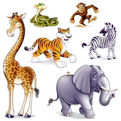 Baby Safari Animals Clipart Cute Jungle Animal Graphics