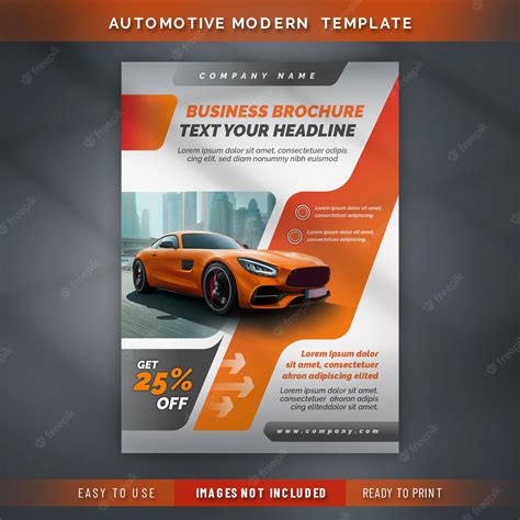 Premium Vector Modern Brochure Flyer Automotive Car Sales