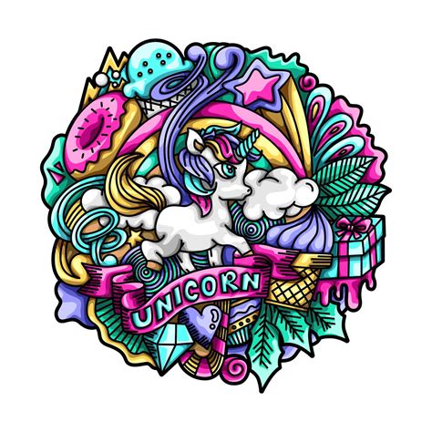 Premium Vector Unicorn Doodle Vector Illustrations