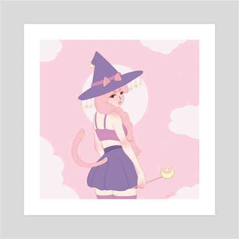 Witch Catgirl An Art Print By Noni  In 2022 Art Prints Giclee