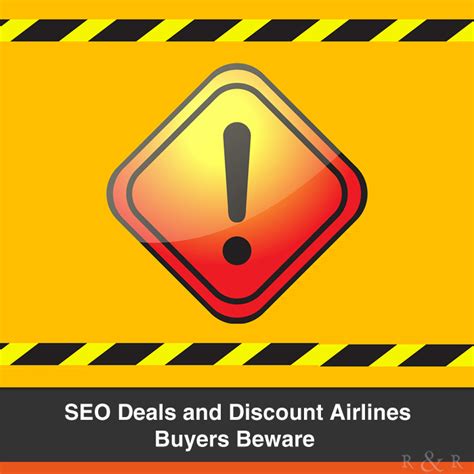 seo deals and discount airlines buyers beware