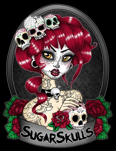 sugarskulls store logo by miss cherry martini on deviantart sugar skull art sugar skull girl