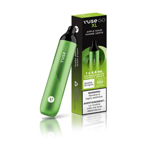 Vuse Go Xl 1500 Puff Disposable Vape Apple Sour 20mg Ecig Canada Zone