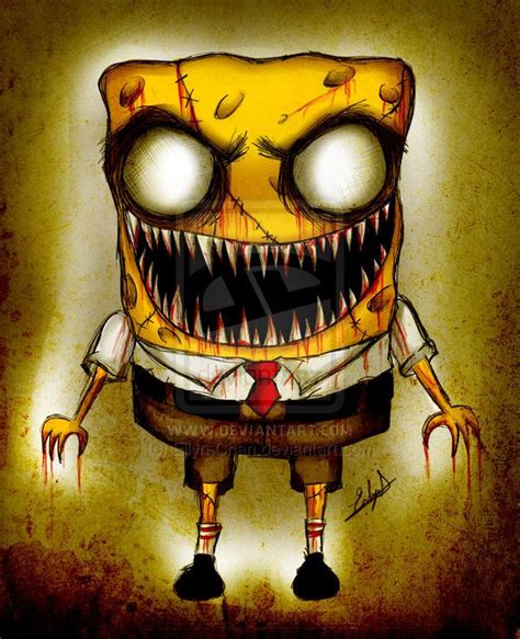 Zombie Spongebob By Eilyn Chan On Deviantart Zombie Cartoon Creepy