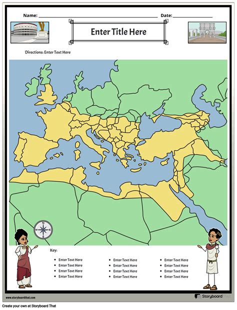 Mapa do Império Romano Storyboard por pt examples