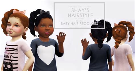 My Sims 4 Blog Shays Hair For Girls And Toddlers By