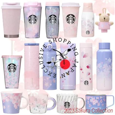 Starbucks Japan Sakura 2023 Tumbler Shining Pink And Blue Cherry