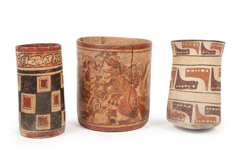Lot Three Pre Columbian Pottery Vessels