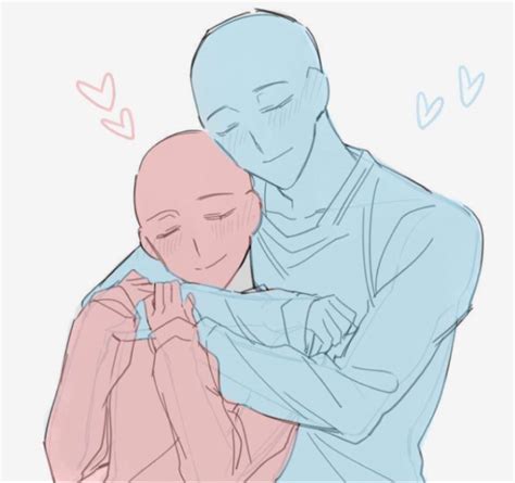 Hugs 🤗 Hugs Drawing Reference Anime Poses Reference Drawing