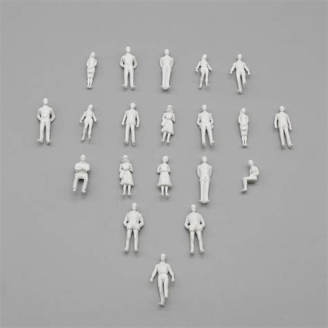100pcs 150 Architecture Model Maker Miniature White Figures