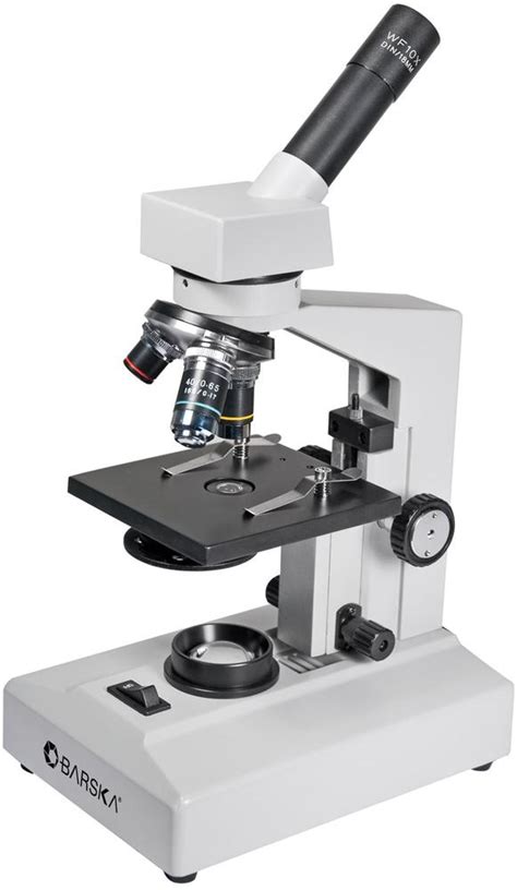 New Barska W Light White Monocular Compound Microscope 40x 100x
