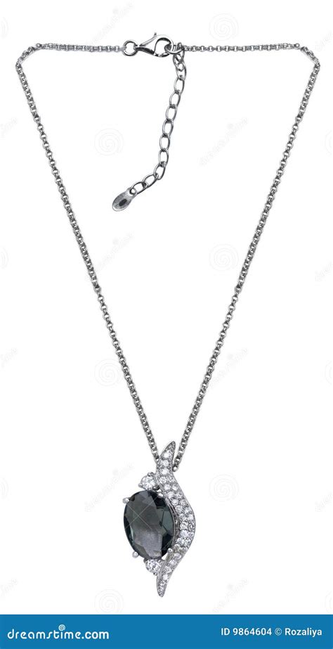 Necklace Isolated On The White Background Stock Photo Image Of Grey