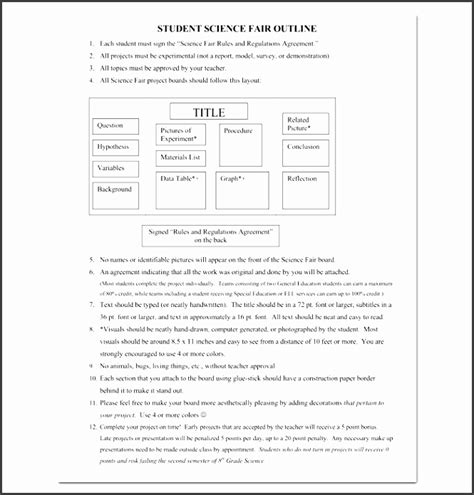 50 Science Fair Project Template Word Ufreeonline Template