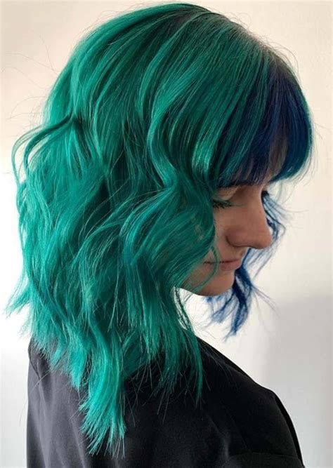 Obsessed Green Hair Color Ideas For Various Hair Lengths In 2019 Hair
