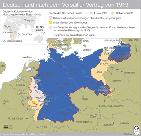 Der versailler vertrag beendete den ersten weltkrieg. Vertrag Von Versailles Karte