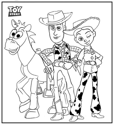Woody Jessie Y Bullseye Para Colorear Imprimir E Dibujar