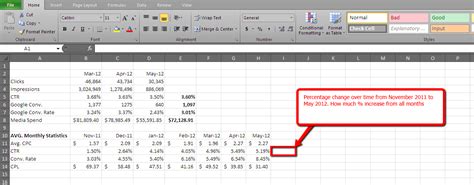 Copy the formula for the cell down to the rows below. microsoft excel 2010 - How to calculate percentage change over a period of time? - Super User