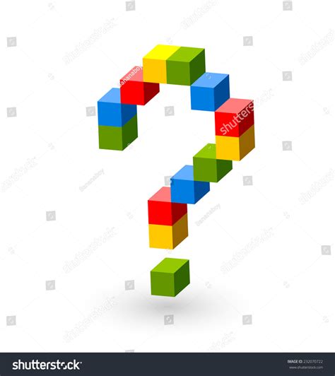 Question Mark Symbol Made Colorful Cubes Stock Vector Royalty Free