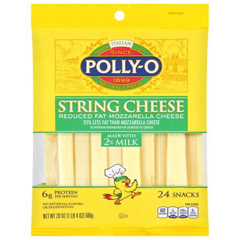 Save On Polly O String Cheese Reduced Fat Mozzarella 2 Milk 24 Ct